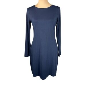 Susana Monaco Open Back Mini Dress Large Navy Made‎ in USA